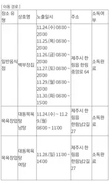 신규집단감염발생(제주시... 백부장집,대동목욕탕 방문자...