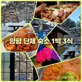 양평 단체 숙소 펜션 찜질방... 촬영지 맑은숲캠프 1박 3식 숙박